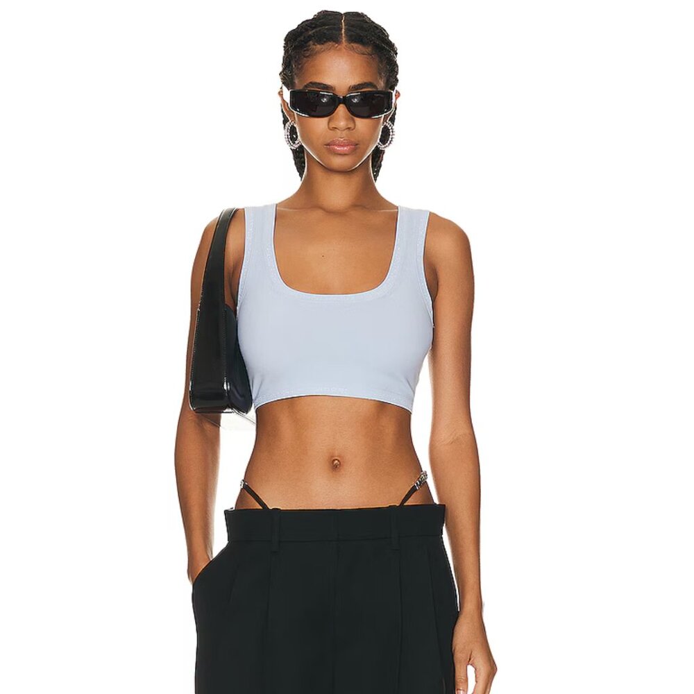 ALEXANDERWANG Crystal trim Bra top -NWT -Celestial Blue